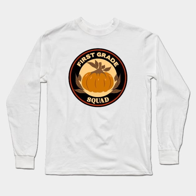 First Grade Squad Long Sleeve T-Shirt by Mountain Morning Graphics